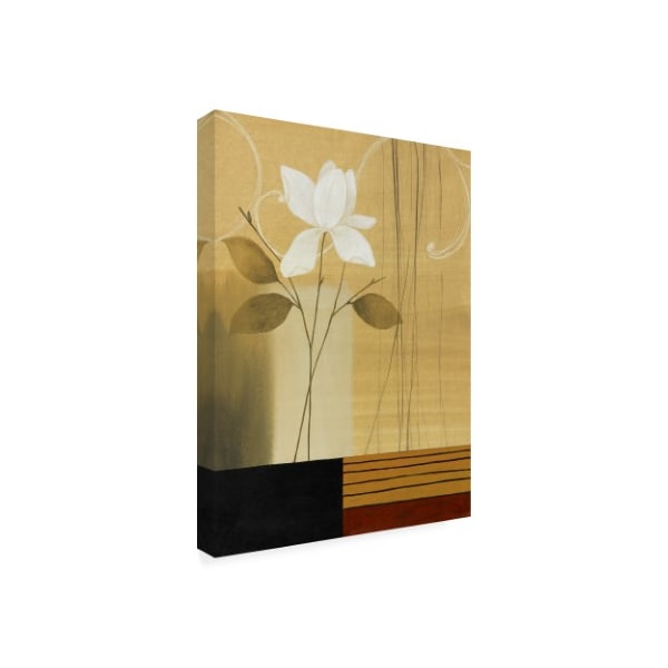 Pablo Esteban 'Flower On Neutral Background' Canvas Art,35x47